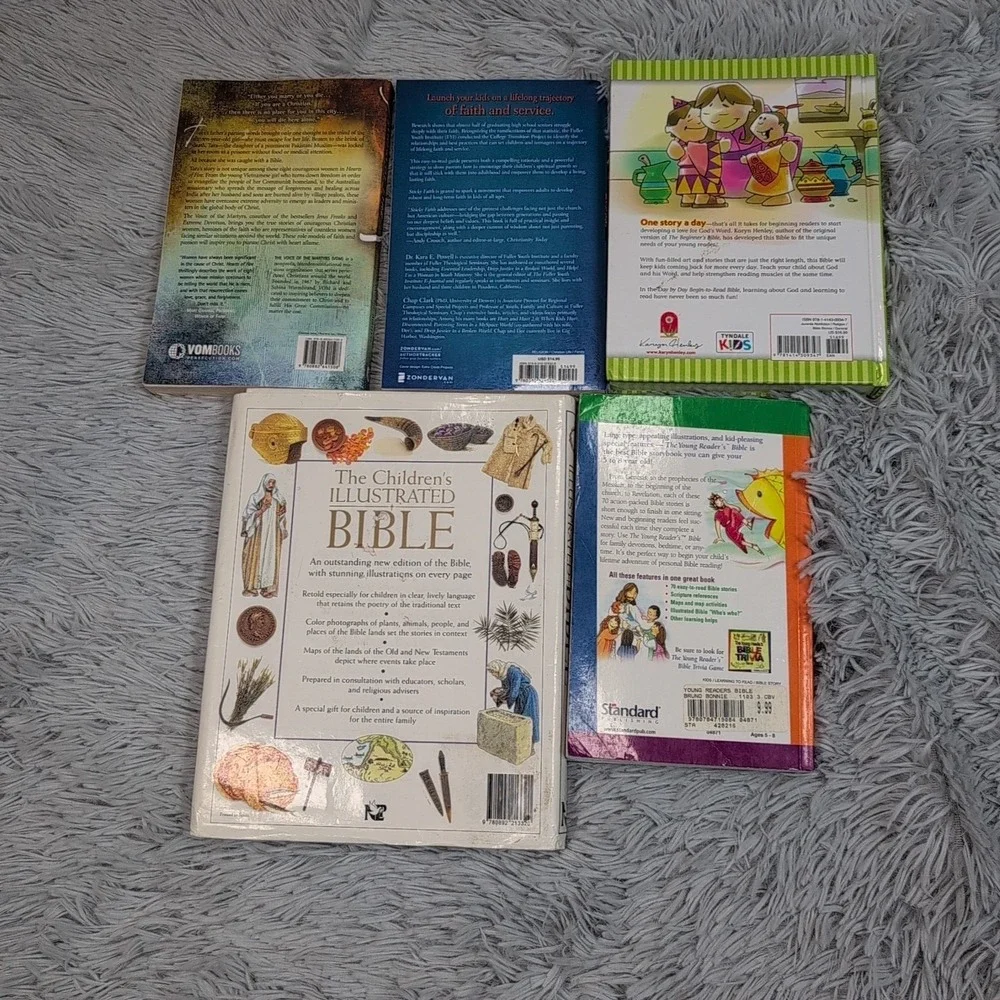 Lot of 5 Childrens' Bible Books Pictures Homeschool Mom Womens Faith Study‎